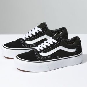 Vans Black and White Classic Old School Platform